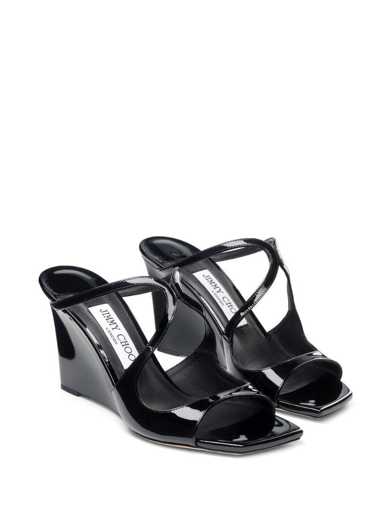Black Anise 85 Wedge Mules