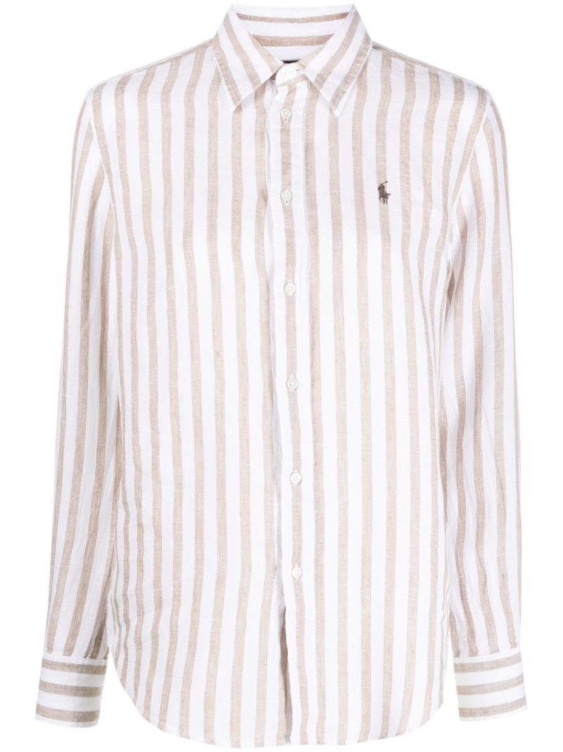 Neutral Striped Linen Shirt