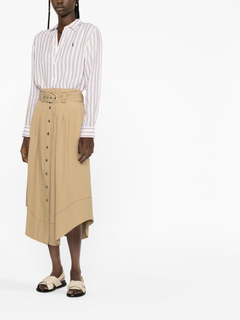Neutral Striped Linen Shirt
