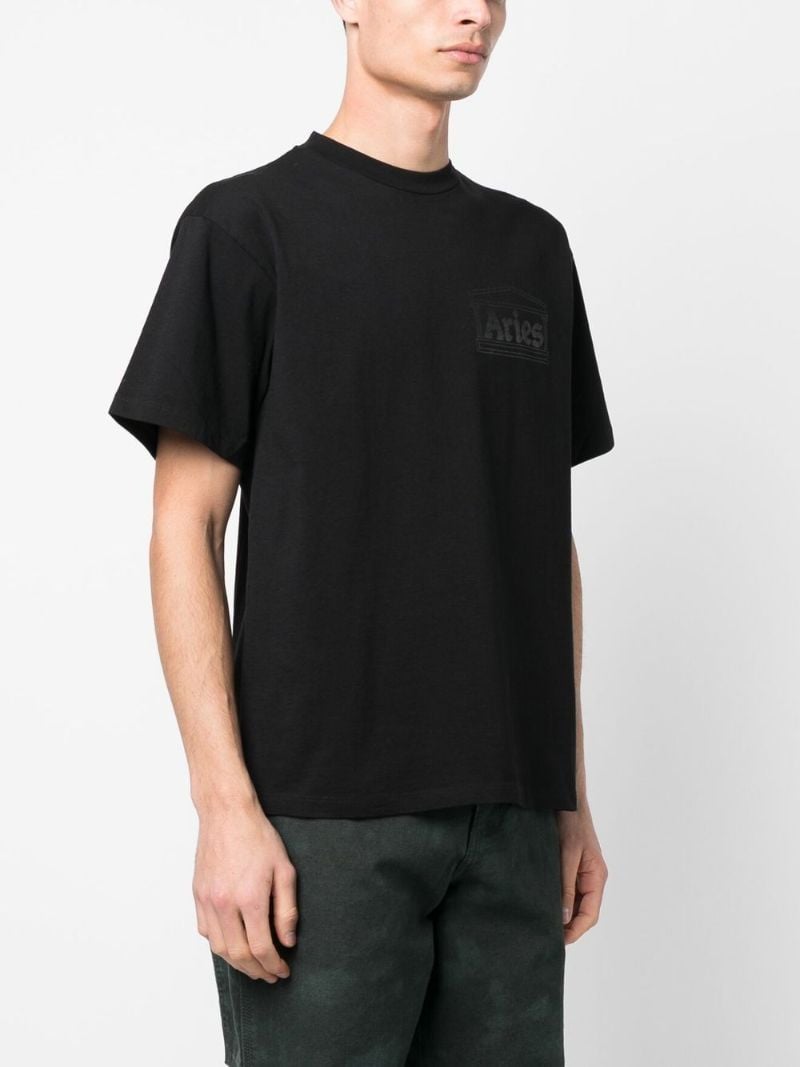 Black Logo Print Cotton T-shirt