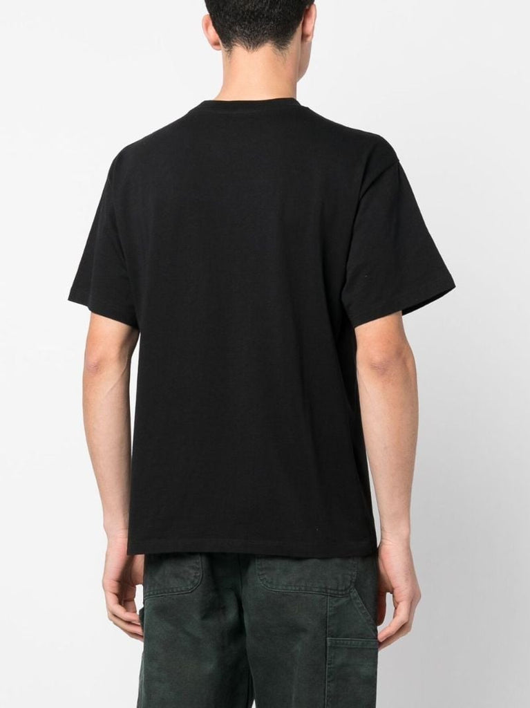 Black Logo Print Cotton T-shirt