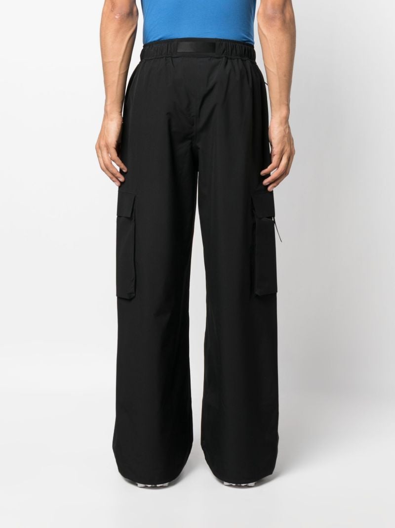 Black High-waisted Belted Cargo Pants