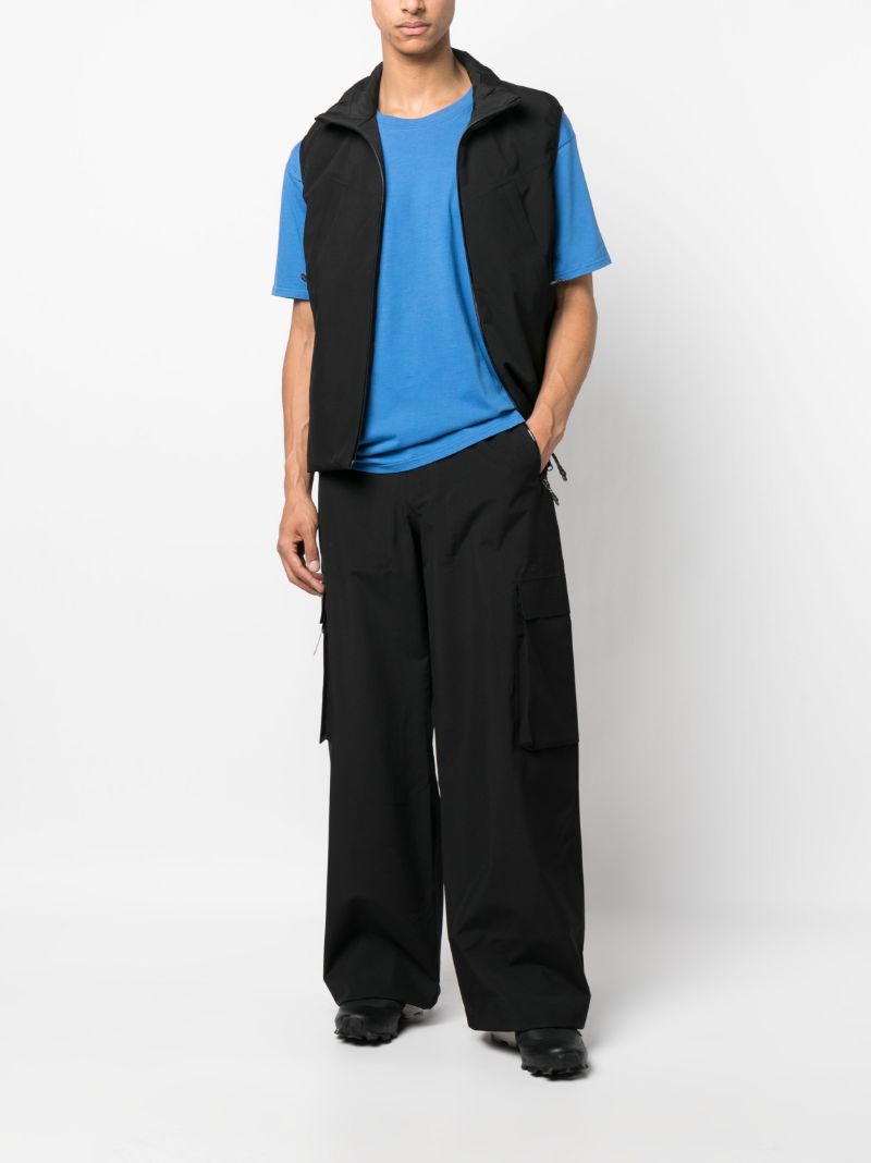 Black High-waisted Belted Cargo Pants