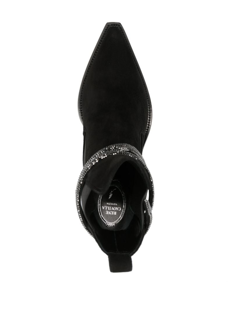 Black Rene 95 Suede Western Boots