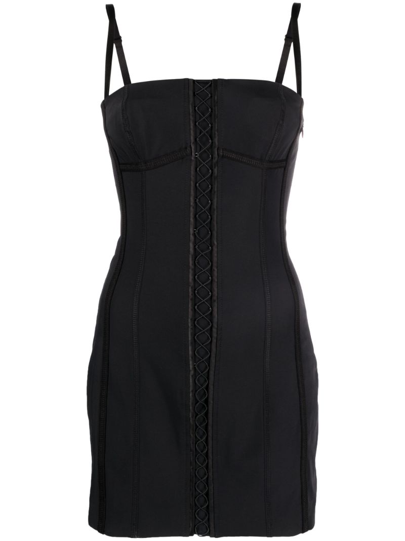 Black Lara Boned Corset Mini Dress