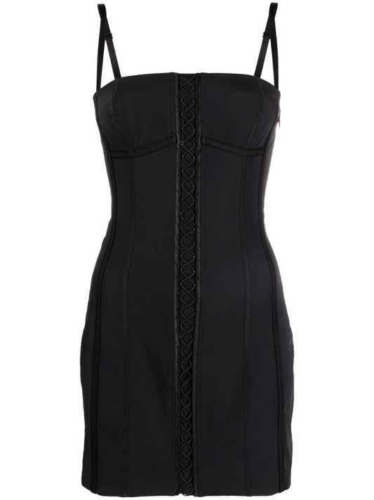 Black Lara Boned Corset Mini Dress