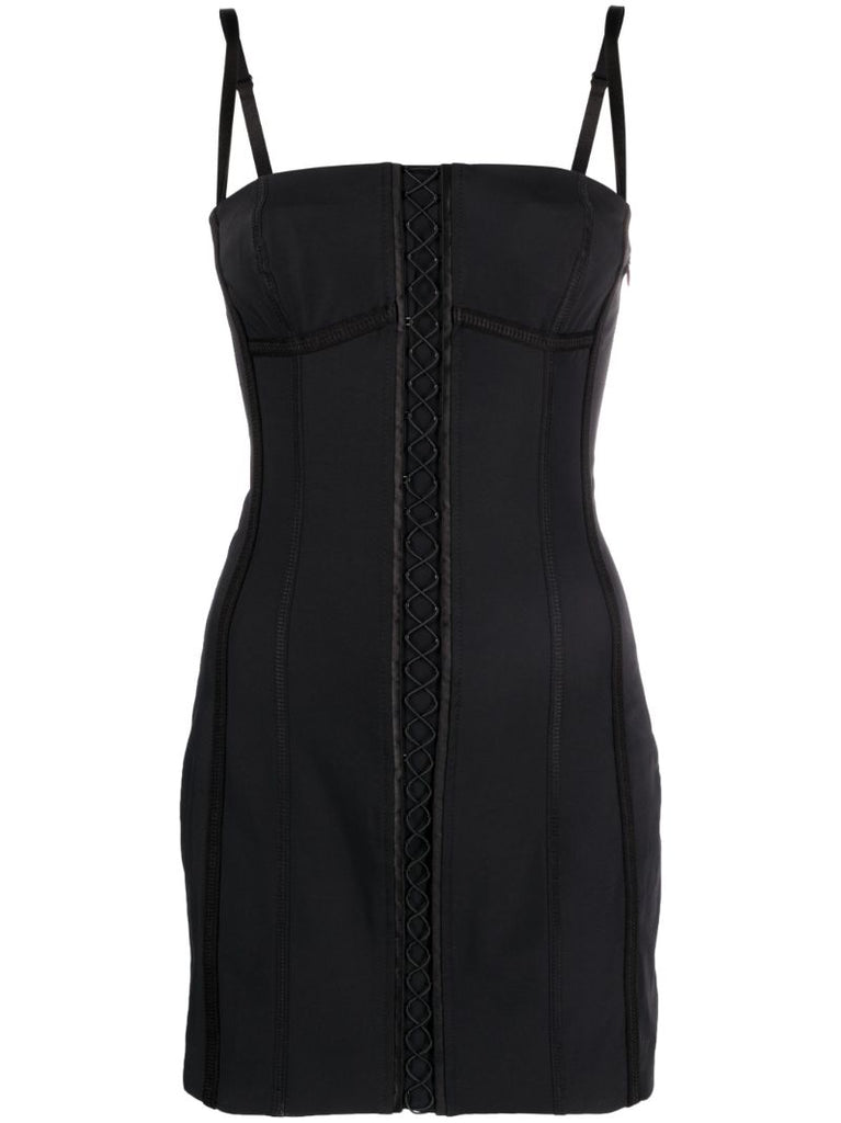 Black Lara Boned Corset Mini Dress