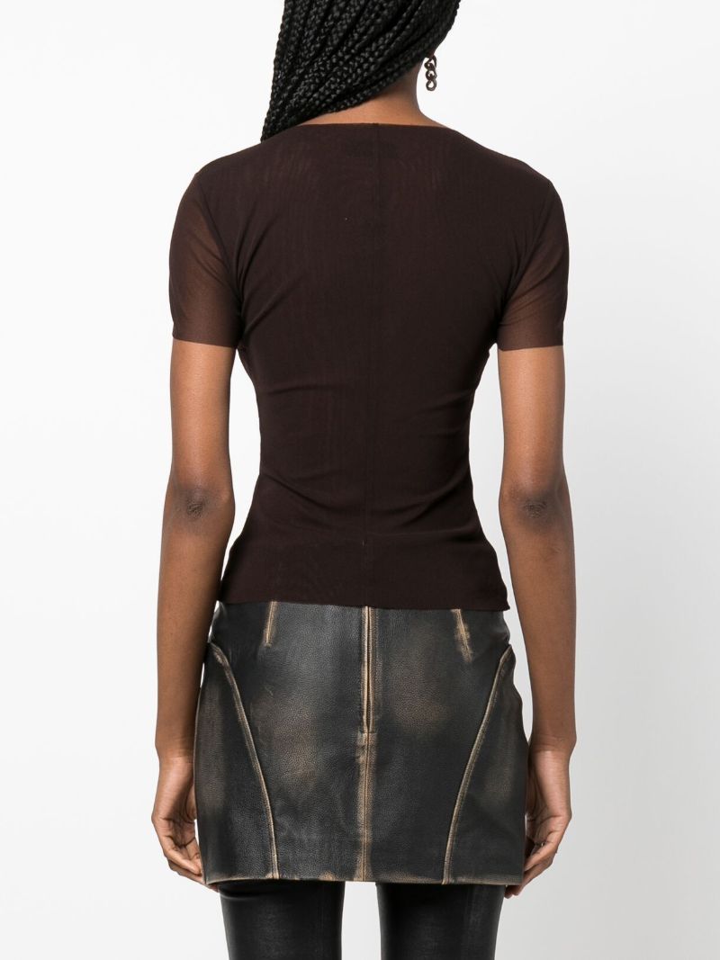 Brown Crystal Baby Mesh T-shirt