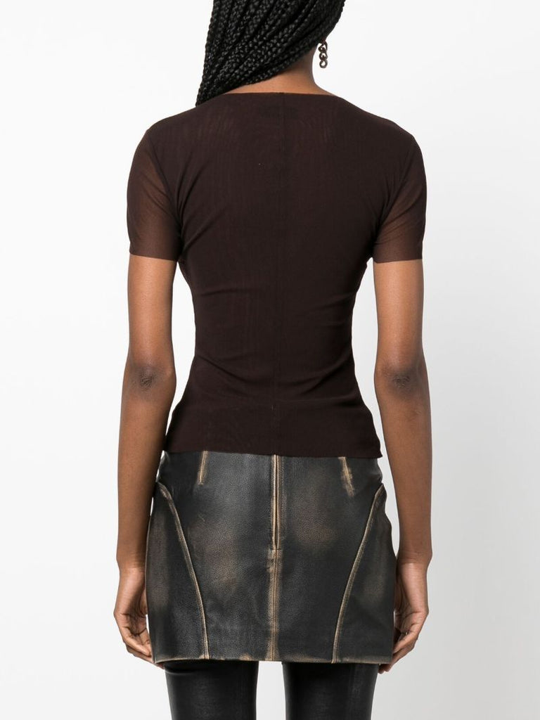 Brown Crystal Baby Mesh T-shirt