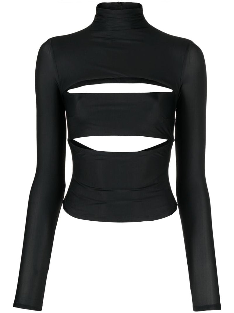 Black Elena Cut-out Top