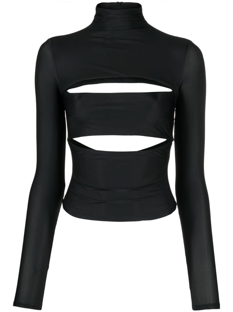 Black Elena Cut-out Top