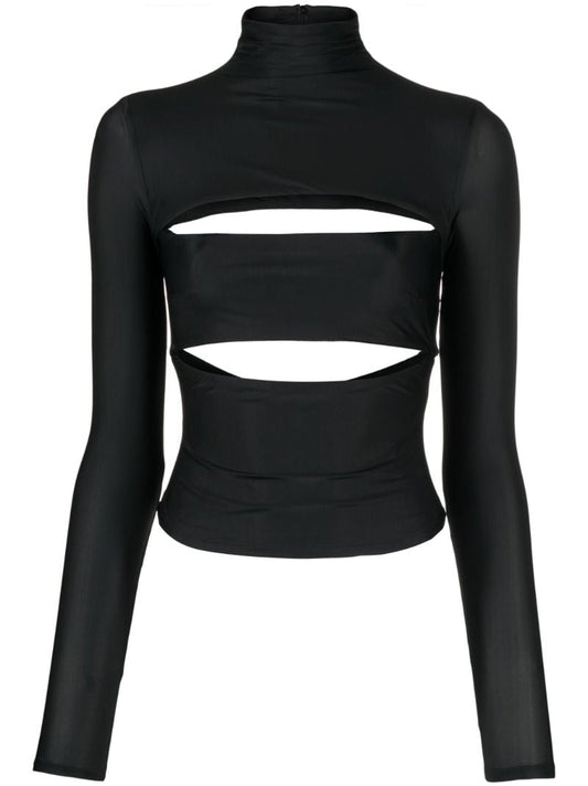 Black Elena Cut-out Top