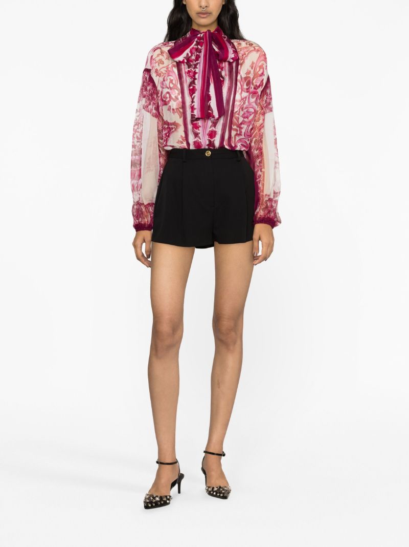 Pink Majolica Silk Blouse