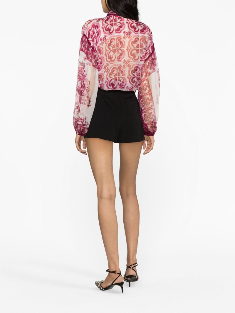 Pink Majolica Silk Blouse