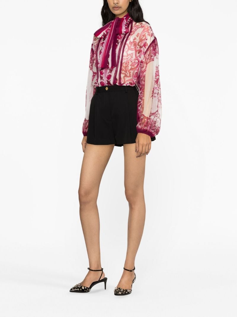 Pink Majolica Silk Blouse