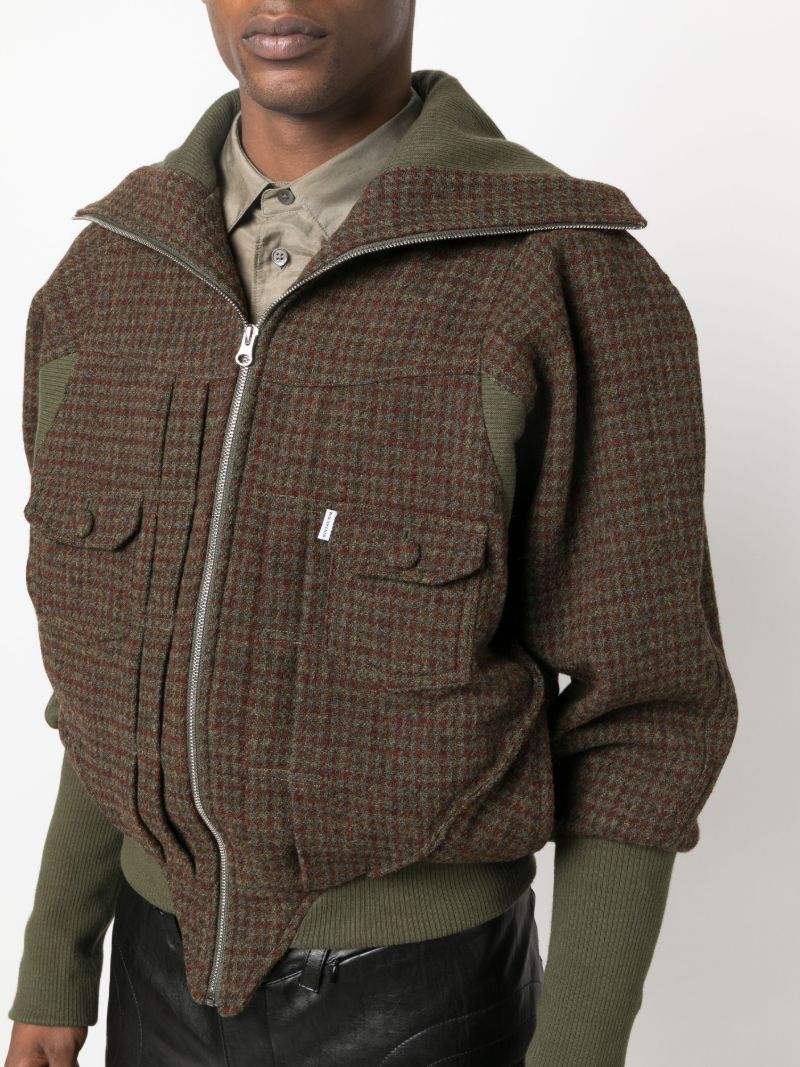 Green Pourpoint Bomber Jacket