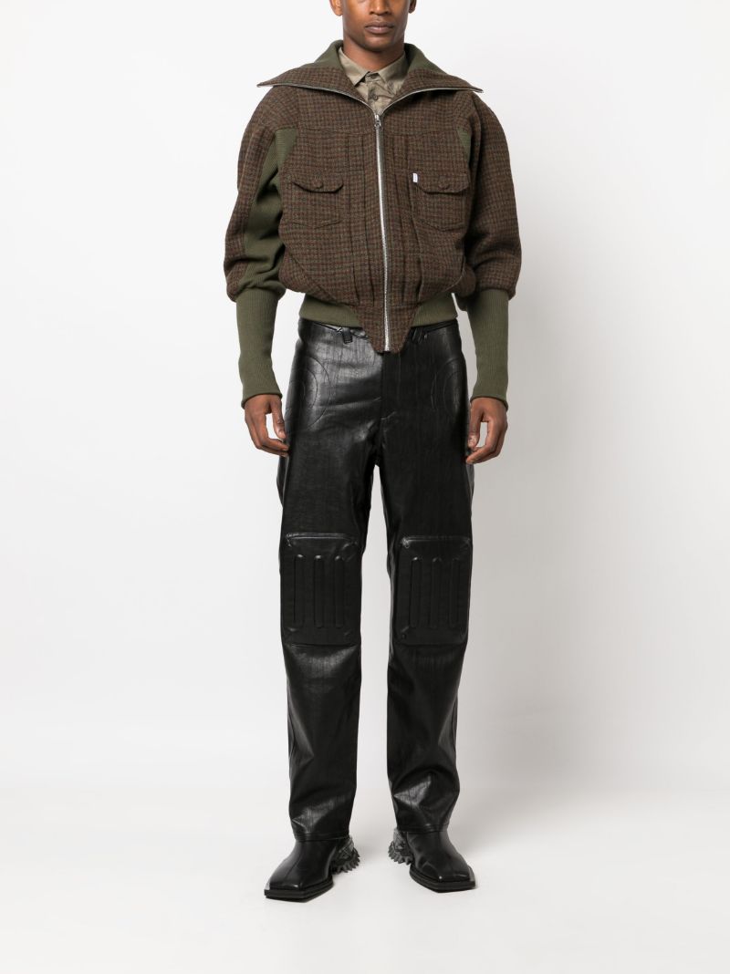 Green Pourpoint Bomber Jacket