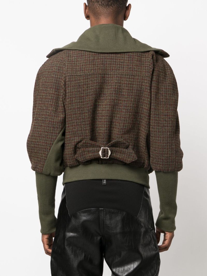 Green Pourpoint Bomber Jacket
