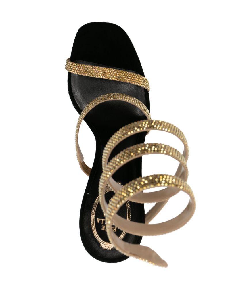 Black Crystal Embellished Sandals