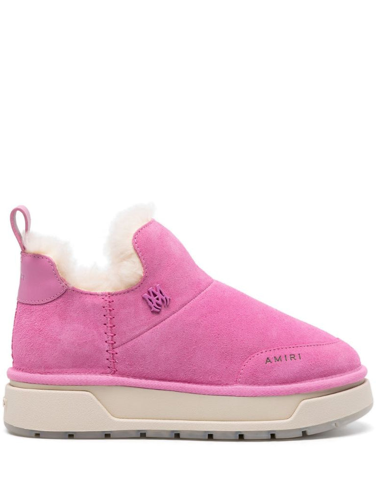 Pink Malibu Suede Ankle Boots