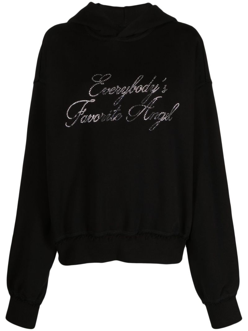 Black Everybody's Favourite Angel Hoodie