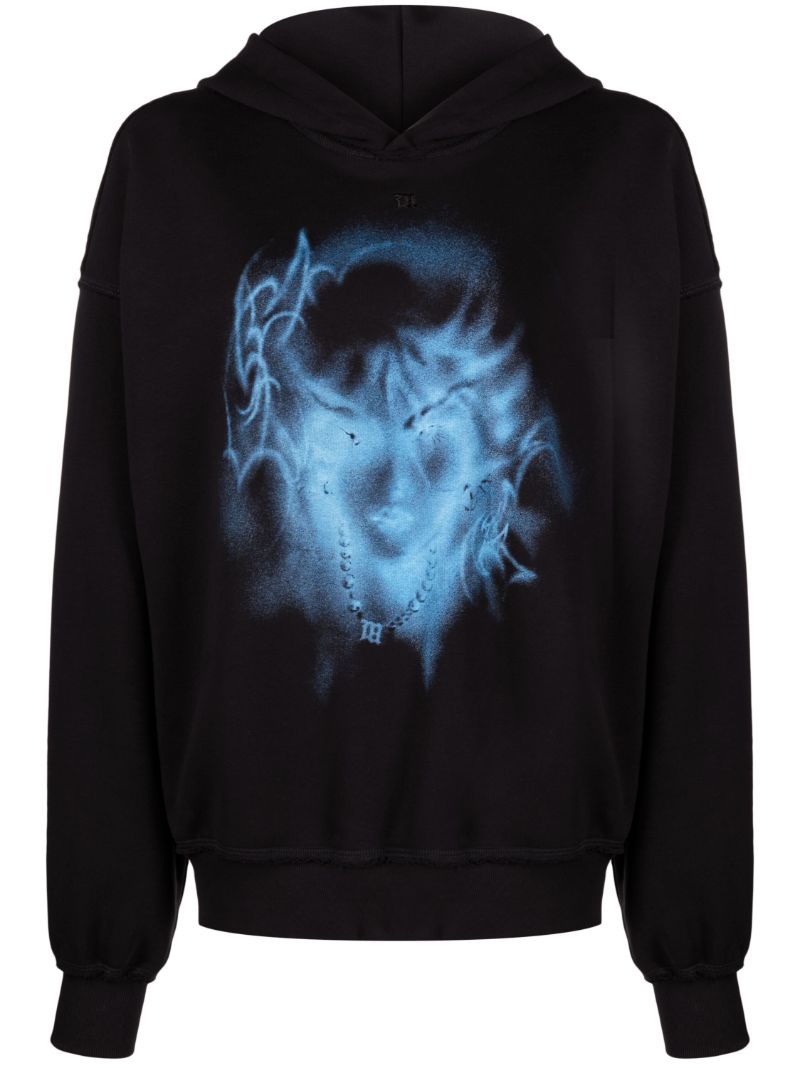 Black Ethereum Cotton Hoodie