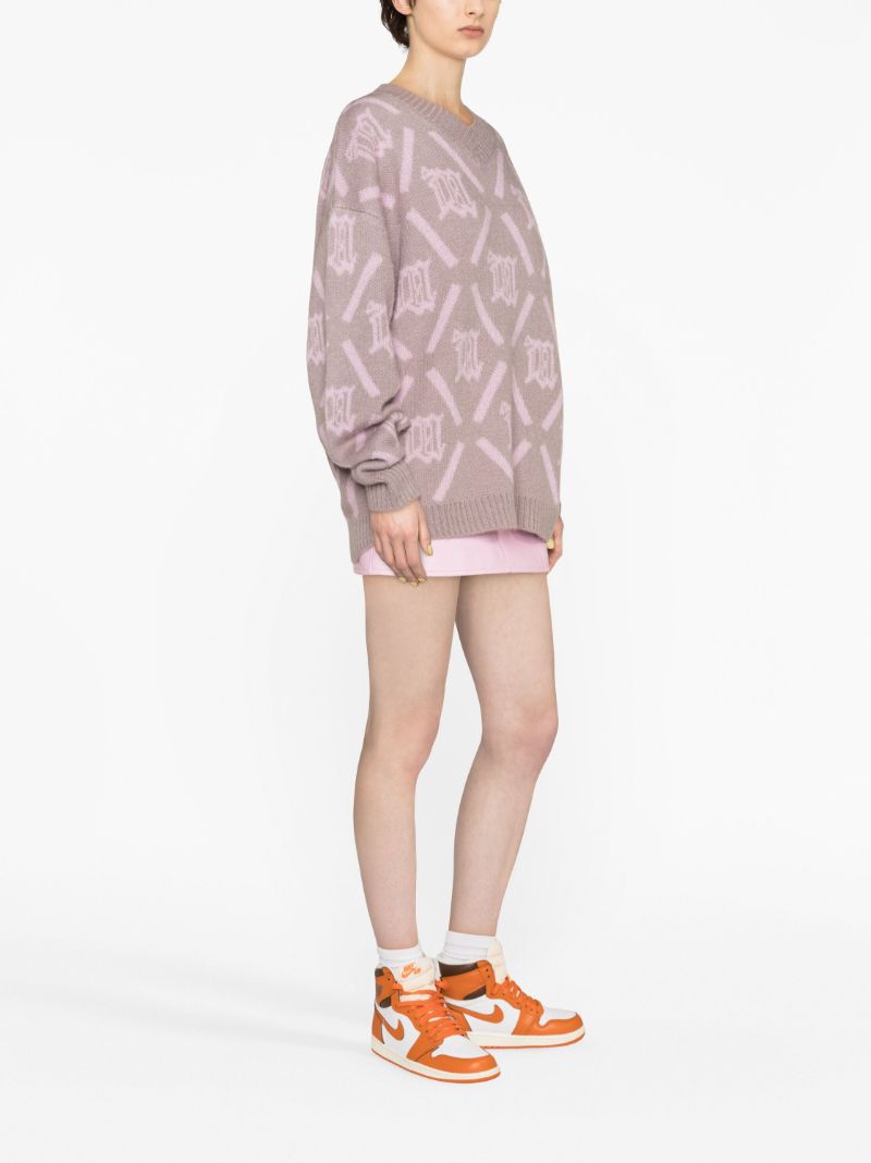 Pink M Argyle Sweater
