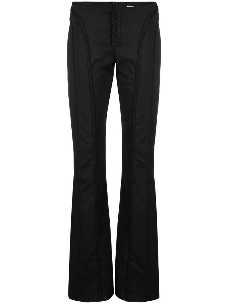Black Lara Flared Trousers