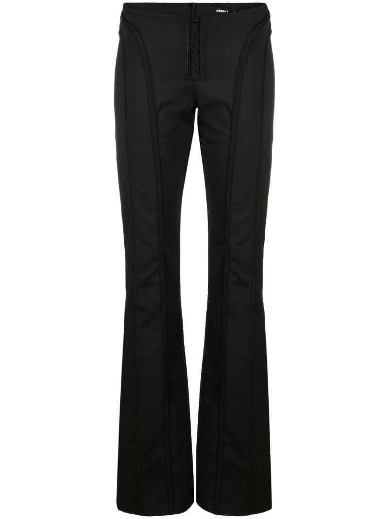 Black Lara Flared Trousers
