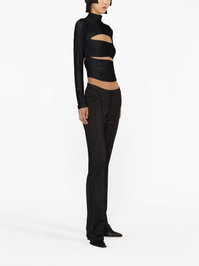 Black Lara Flared Trousers
