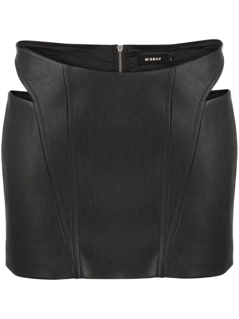 Black Cut-out Mini Skirt