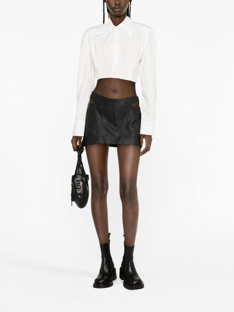 Black Cut-out Mini Skirt