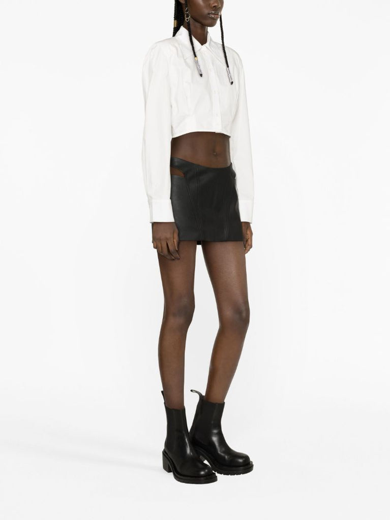 Black Cut-out Mini Skirt