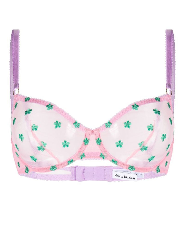 Pink Arella Embroidered Underwired Bra