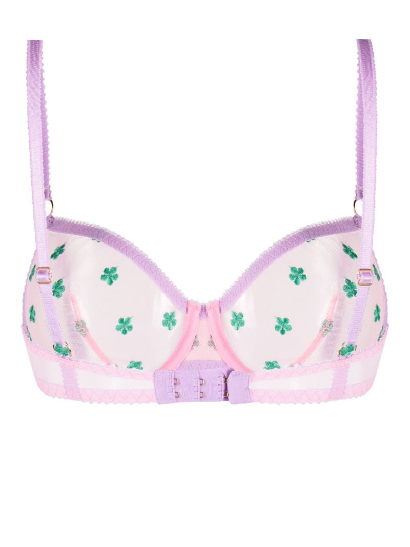 Pink Arella Embroidered Underwired Bra