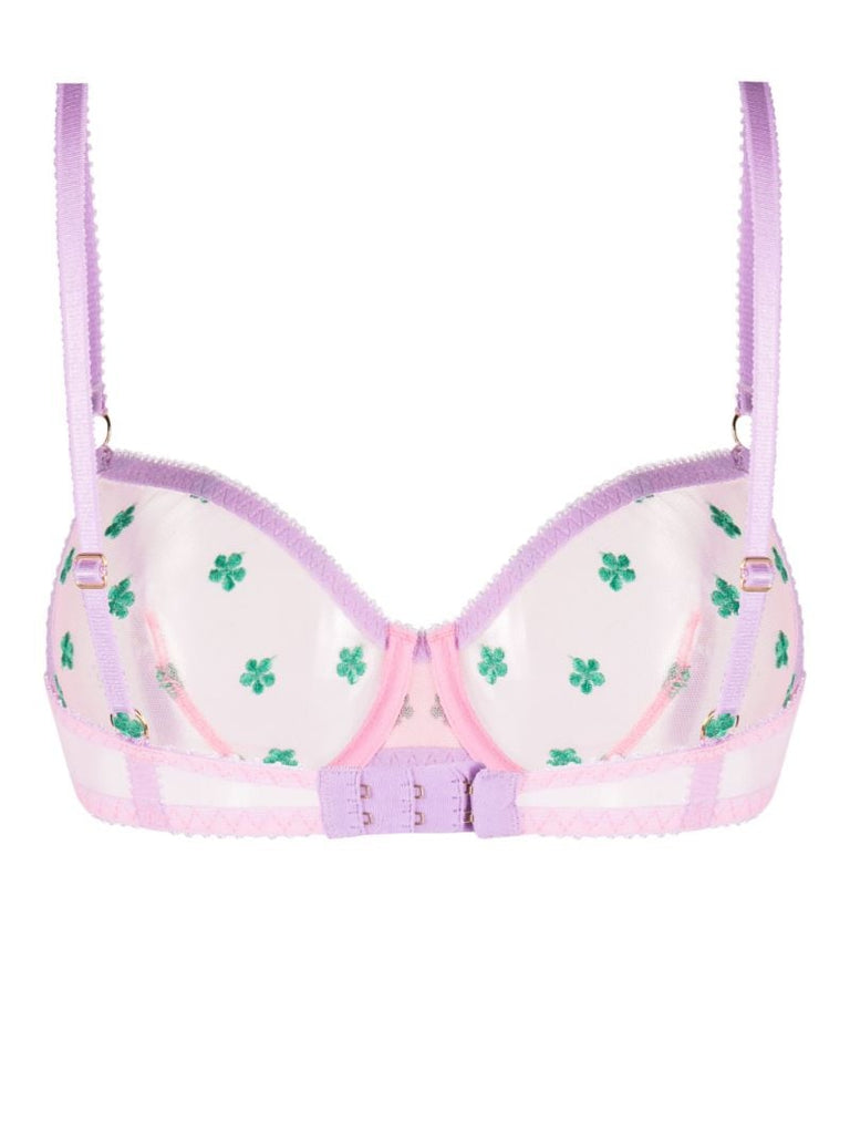 Pink Arella Embroidered Underwired Bra