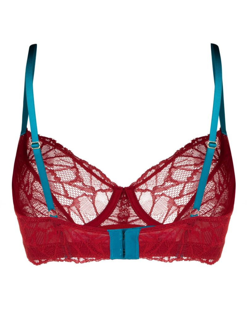 Red Constance Graphic-lace Bra