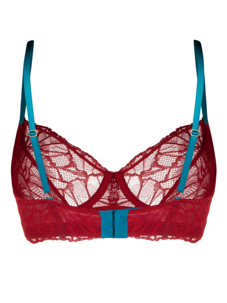 Red Constance Graphic-lace Bra