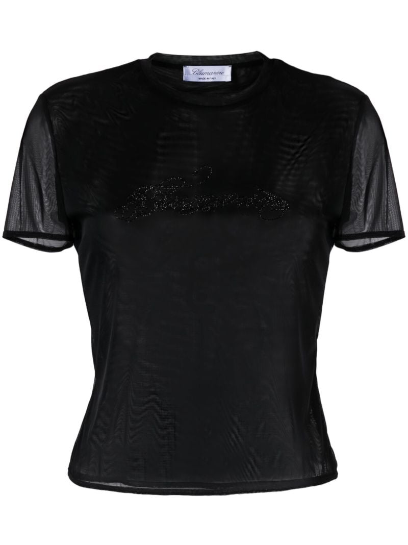 Black Semi-sheer T-shirt