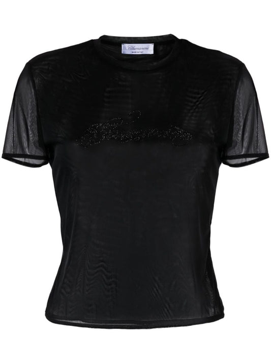 Black Semi-sheer T-shirt