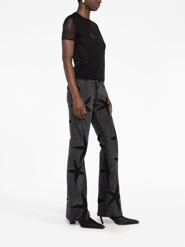 Black Semi-sheer T-shirt