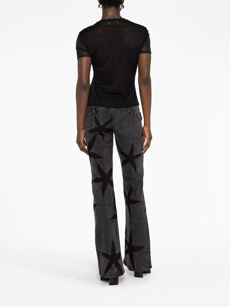 Black Semi-sheer T-shirt