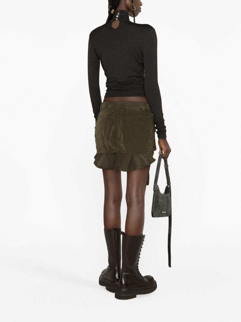 Green Cargo Mini Skirt