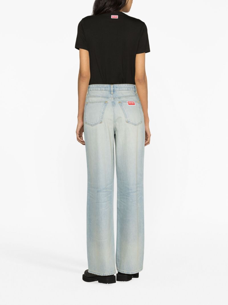 Blue Japanese Wide-leg Jeans
