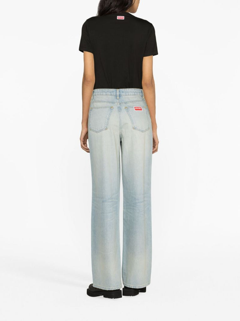 Blue Japanese Wide-leg Jeans