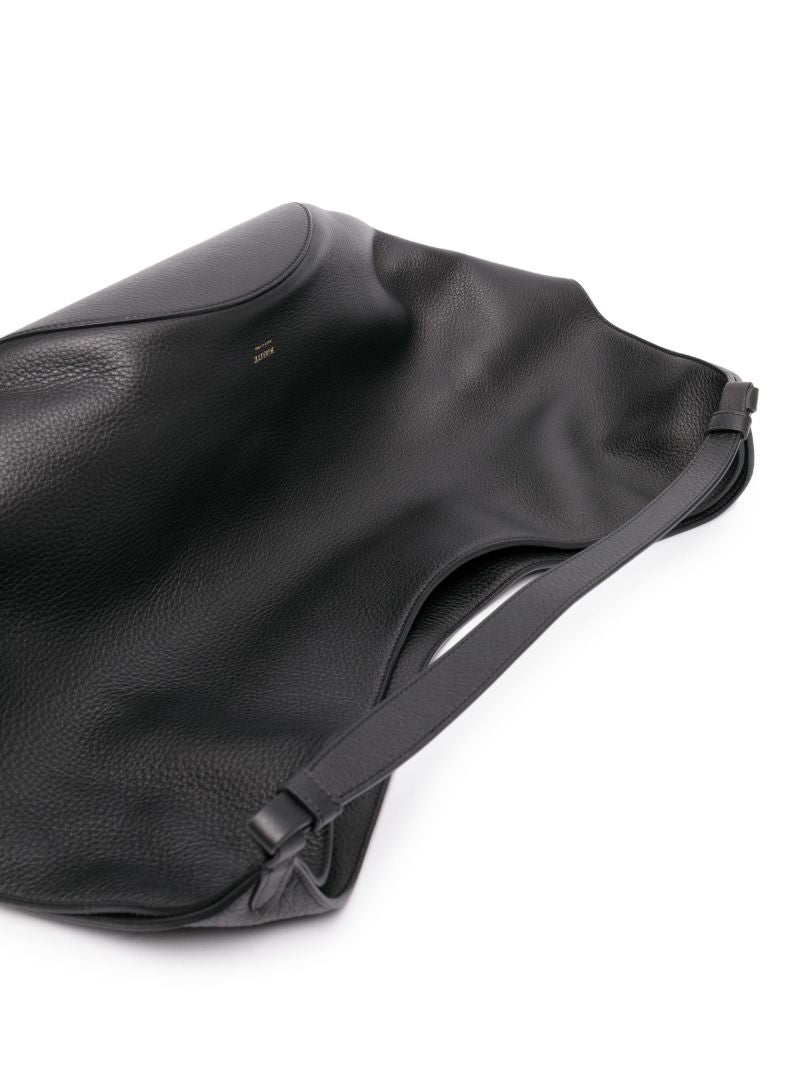 Black Medium Lotus Tote Bag