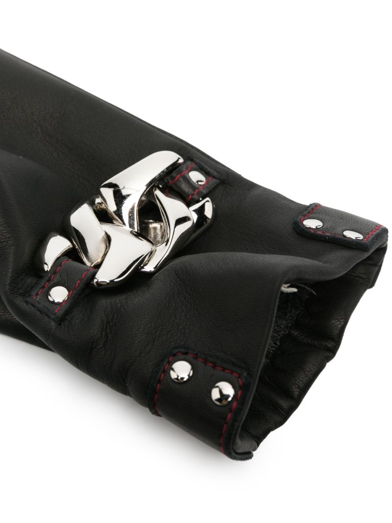 Black Annalucia Leather Gloves