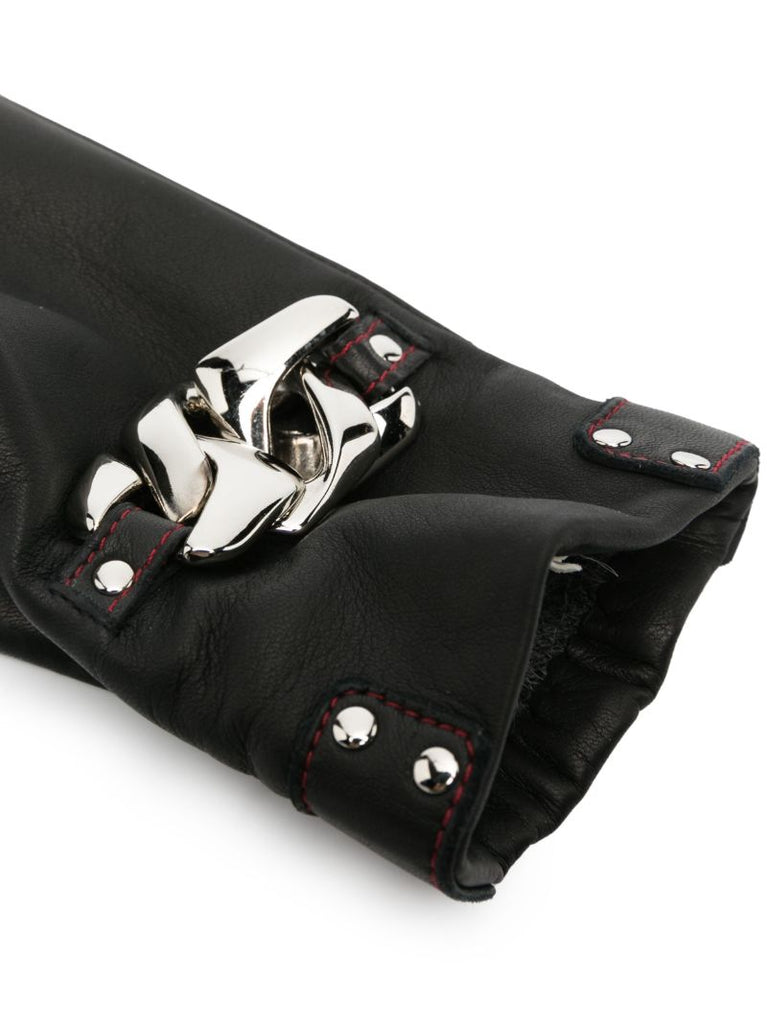 Black Annalucia Leather Gloves