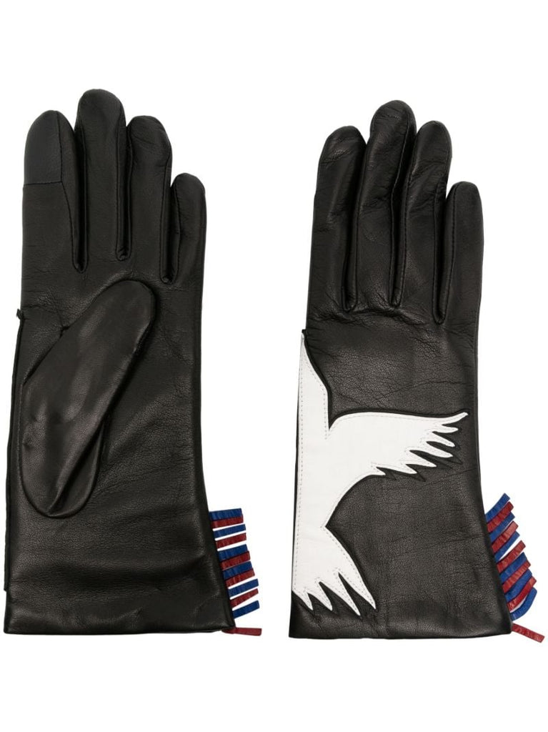 Black Freedom Leather Gloves