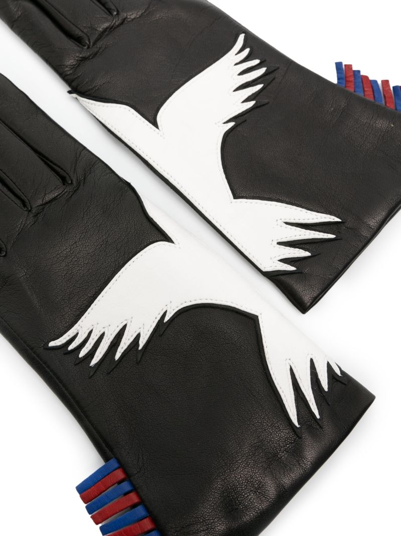 Black Freedom Leather Gloves